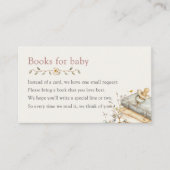 Baby Shower Rustic Botanical Books For Baby エンクロージャーカード (正面)