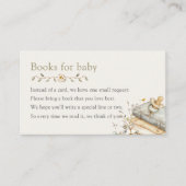 Baby Shower Rustic Botanical Books For Baby  エンクロージャーカード (正面)