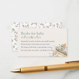 Baby Shower Rustic Botanical Books For Baby  エンクロージャーカード