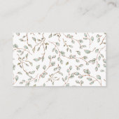 Baby Shower Rustic Botanical Diaper Raffle エンクロージャーカード (裏面)