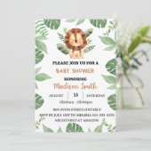 Baby shower safari garçon invitation セーブザデート (スタンド正面)