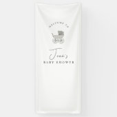 Baby Shower Sign, Baby stroller decorations, custo 横断幕 (縦)