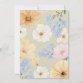 Baby shower, Spring, Floral, Summer,Gender neutral 招待状 (裏面)