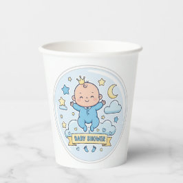 Baby shower sticker for boy 紙コップ
