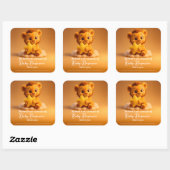 Baby Shower Sticker – Little Lion & Star スクエアシール (シート)