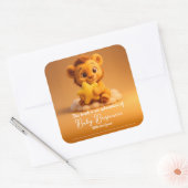 Baby Shower Sticker – Little Lion & Star スクエアシール (封筒)