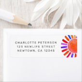 Baby Shower Sun Return Address ラベル (インサイチュ)