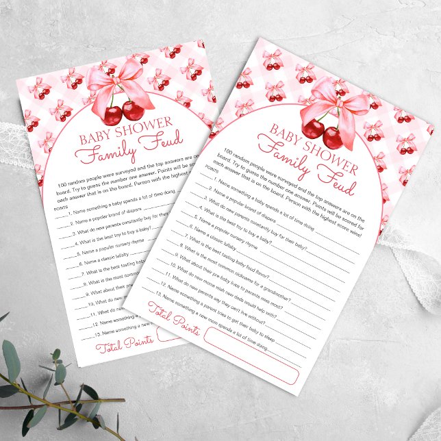 Baby Shower Survey Says Game Card (クリエイターアップロード済み)