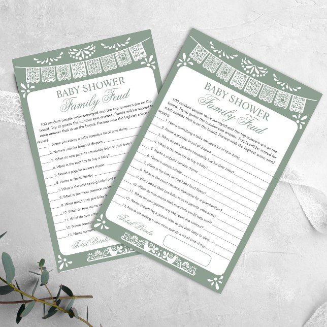 Baby Shower Survey Says Game Card (クリエイターアップロード済み)