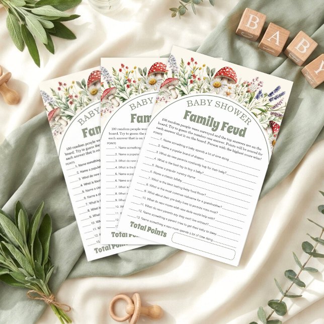 Baby Shower Survey Says Game Card (クリエイターアップロード済み)