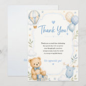 Baby shower thank you card サンキューカード (正面/裏面)