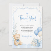 Baby shower thank you card サンキューカード (正面)