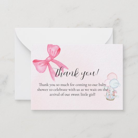 Baby Shower Thank You Card Design ノートカード (正面)