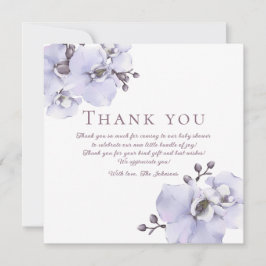 Baby Shower Thank You Card - Floral Appreciation サンキューカード