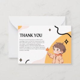 Baby shower Thank you cards ノートカード