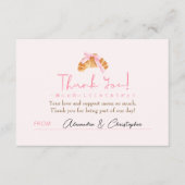 Baby Shower Thank You Coquette Croissant サンキューカード (正面)