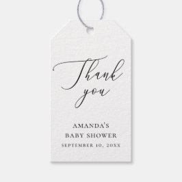 Baby Shower Thank You | Elegant Minimalist Script ギフトタグ