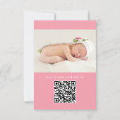 Baby Shower Thank You New Chapter Begins Photo QR サンキューカード (裏面)