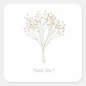 Baby Shower Thank You Sticker スクエアシール (正面)