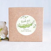 Baby Shower Thank You Two Peas in a Pod ラウンドシール