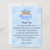 Baby Shower Thanks It's Twins Boy 招待状 (正面)