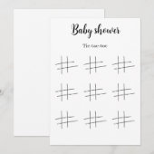 Baby Shower Tic Tac Toe Game Printable, 招待状 (正面/裏面)