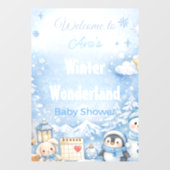 Baby Shower Welcome Sign | Cute Nursery Animals ウィンドウサイン (シート)