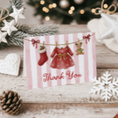 Baby Shower Winter サンキューカード