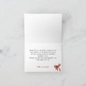 Baby Shower Winter サンキューカード (内部)