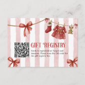 Baby Shower Winter Gift QR Code Registry Card エンクロージャーカード (正面)