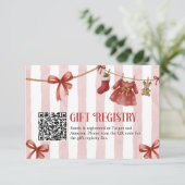 Baby Shower Winter Gift QR Code Registry Card エンクロージャーカード (スタンド正面)