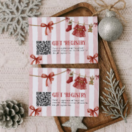 Baby Shower Winter Gift QR Code Registry Card エンクロージャーカード