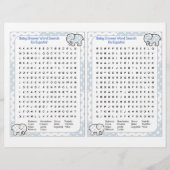 Baby Shower word search Spanish チラシ (正面)