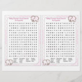Baby Shower word search Spanish チラシ (正面)