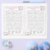 Baby Shower word search Spanish チラシ (シングル)