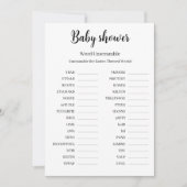 Baby Shower Word Unscramble Game, Printable  招待状 (正面)