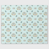 Baby Shower Wrapping Paper Baby Dinosaur Pattern ラッピングペーパー (フラット)