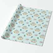Baby Shower Wrapping Paper Baby Dinosaur Pattern ラッピングペーパー (アンロールド)
