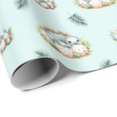 Baby Shower Wrapping Paper Baby Dinosaur Pattern ラッピングペーパー (ロールコーナー)