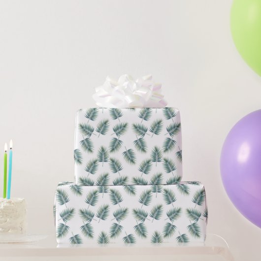 Baby Shower Wrapping Paper Fern Pattern Dinosaur ラッピングペーパー (パーティーギフト)