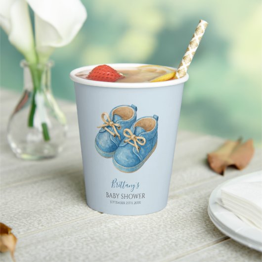 Baby Sneakers Minimalist Baby Shower  紙コップ (インサイチュ)