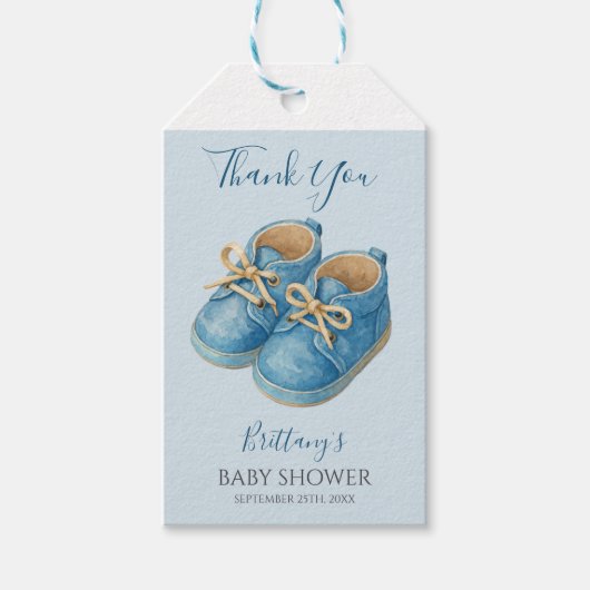Baby Sneakers Sports Baby Shower  ギフトタグ (正面)