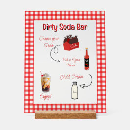 Baby Soda Ready to POP Dirty Soda Sign アクリルサイン