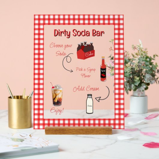 Baby Soda Ready to POP Dirty Soda Sign アクリルサイン (ウェディング)