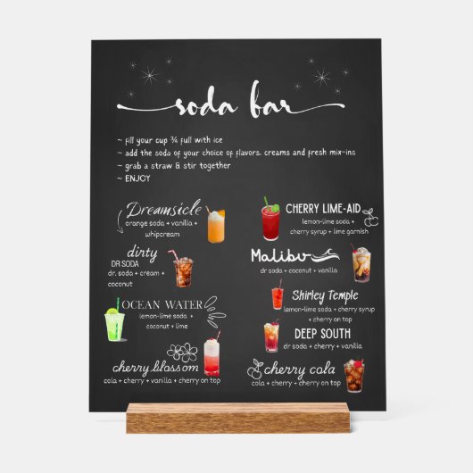 Baby Soda Ready to POP Soda Bar  アクリルサイン (正面)