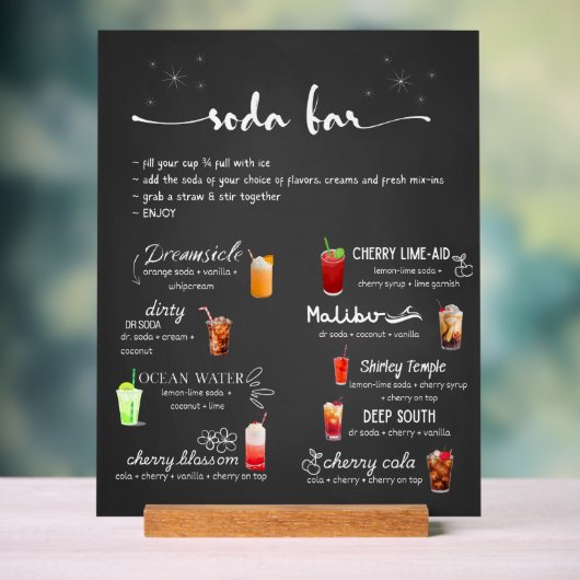 Baby Soda Ready to POP Soda Bar  アクリルサイン (ニュートラル)