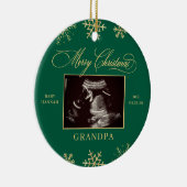 Baby Sonogram Grandpa Grandma Ultrasound Christmas セラミックオーナメント (右)