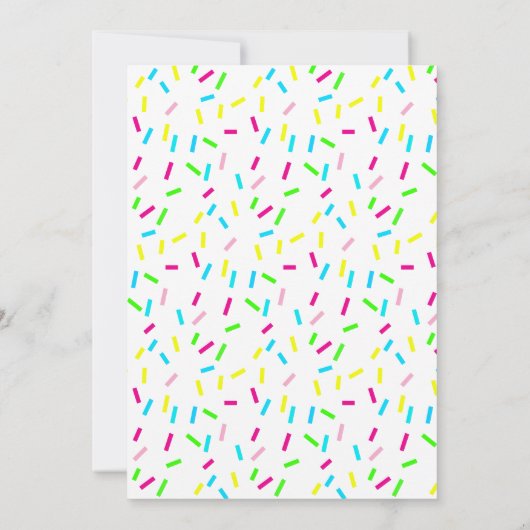 Baby Sprinkle Colorful Rainbow Sprinkles Shower  招待状 (裏面)