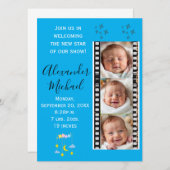 Baby Star Birth Announcement Invitation 招待状 (正面/裏面)