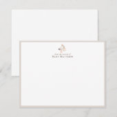 Baby Stork Nursery Flat Note Card ノートカード (正面/裏面)